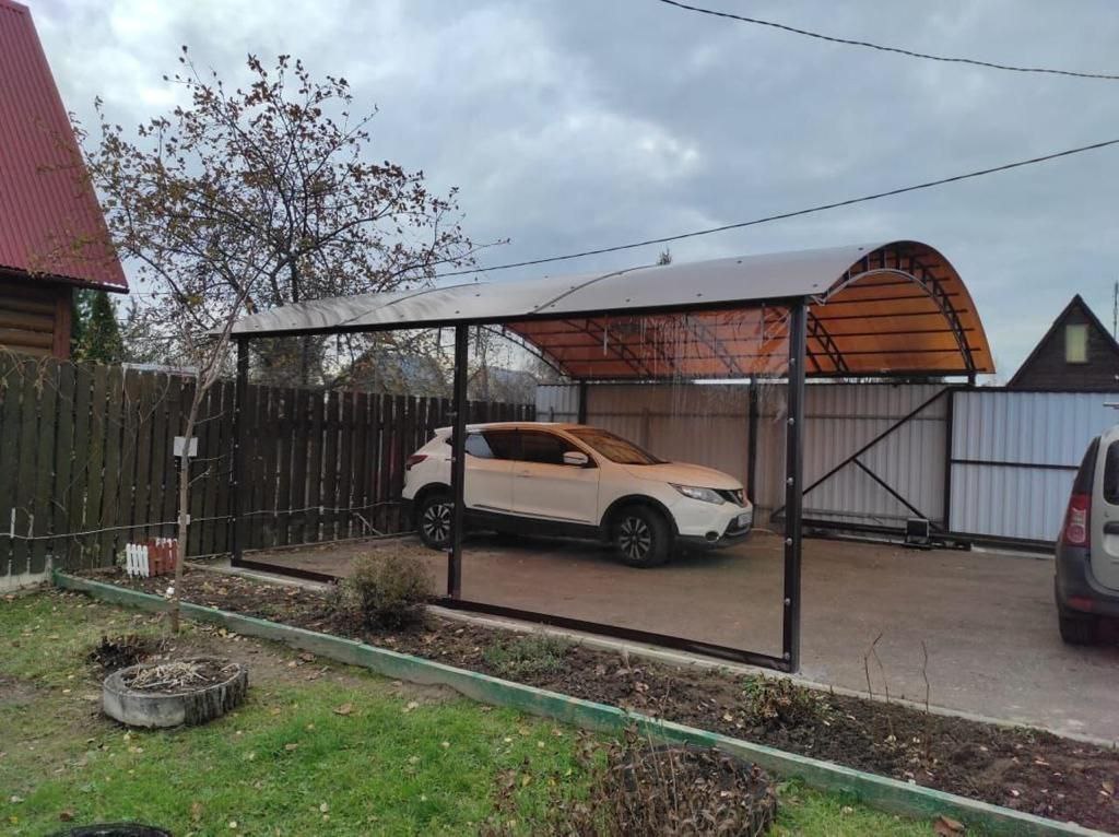 Прозрачные шторы ПВХ для навеса под автомобиль в Велиже